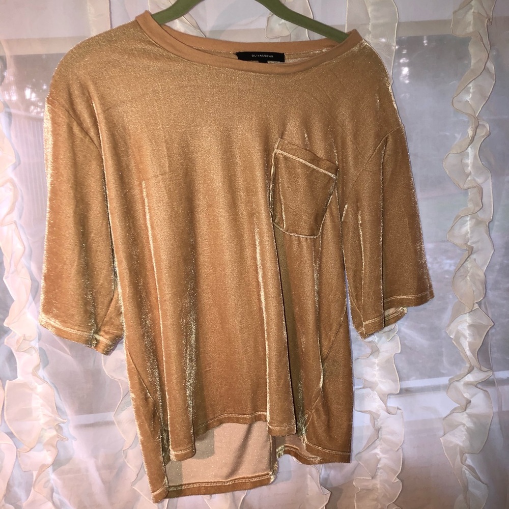 Gold velvet shirt
